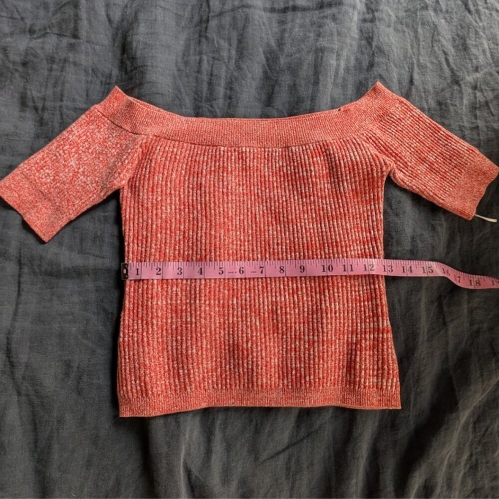 Ganni Coral off the shoulder knitted top size XS - Picture 5 of 6